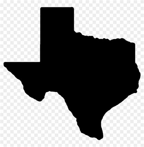 Minimalist State Of Texas Logo Clip Art Medium Size - Texas Silhouette ...