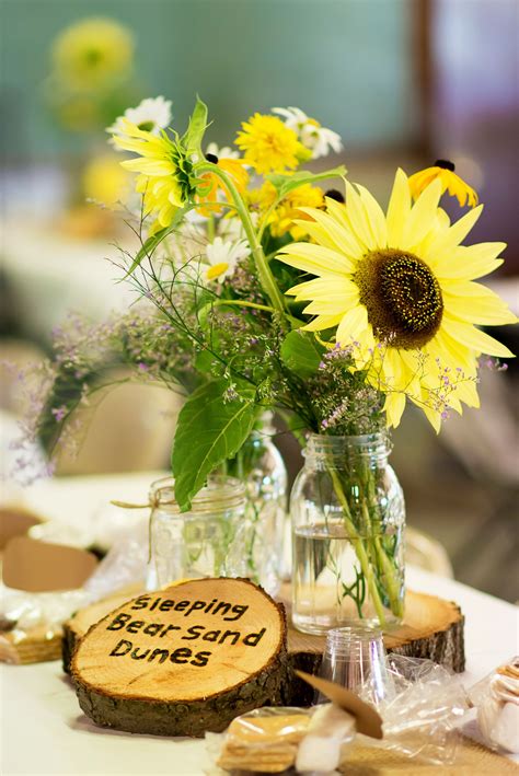 Sunflower Centerpiece in Mason Jar