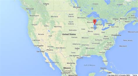 Lake Michigan on Map of United States