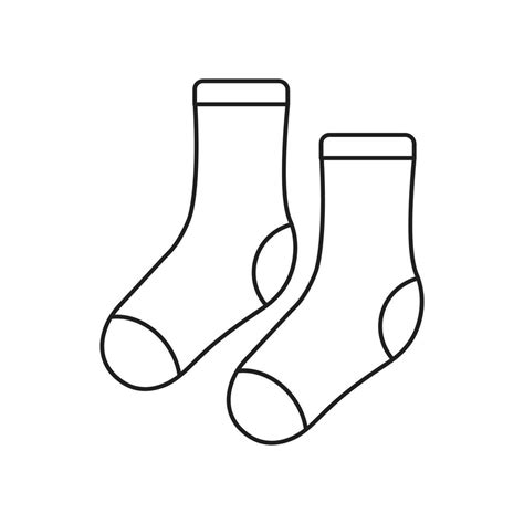 Socks outline vector icon. Illustration isolated on white background for graphics and web design ...