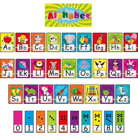 Buy Outus 37 Pieces Alphabet Bulletin Board Set Animals Alphabet Number Cards Alphabet Line for ...