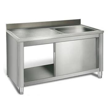 Sliding Door Sink Base Industrial Commercial Kitchen Modular Metal ...