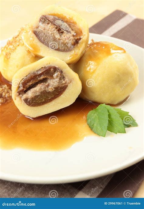 Sweet plum dumplings stock image. Image of sweet, dumplings - 29967061