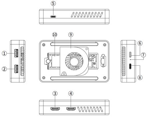 8 in 1 Thunderbolt TO TYPE C 3.1 Gen2 docking station