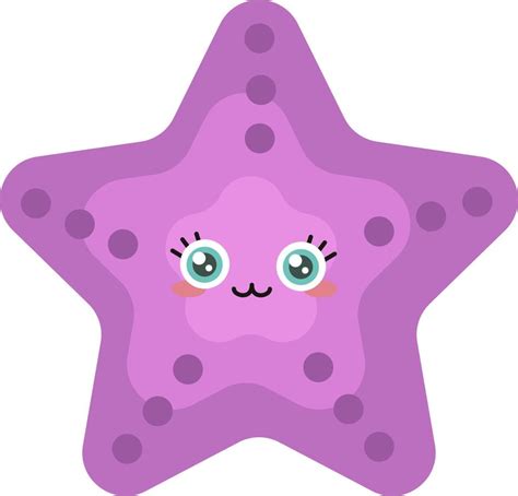 Purple starfish, illustration, vector on white background 13518534 Vector Art at Vecteezy