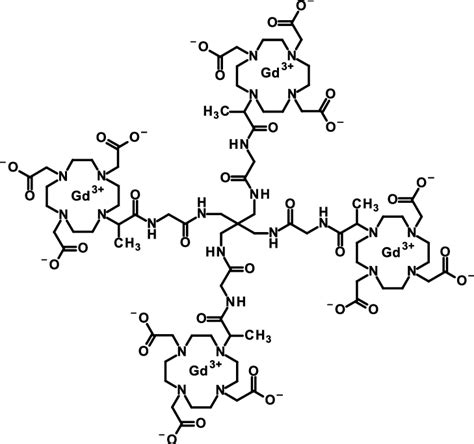 Chemical structure of tetrameric gadoquatrane (BAY 1747846). | Download ...