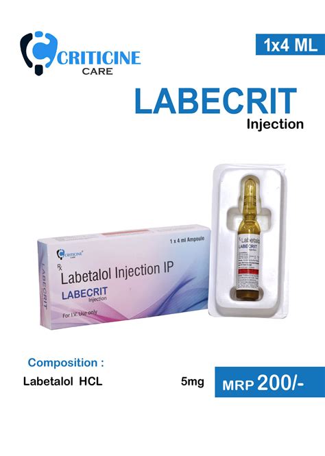 Labetalol Injection Manufacturer | Supplier And PCD Franchise