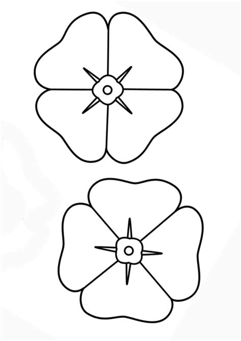 Coloring Pages | Printable Poppy Flower Coloring Pages