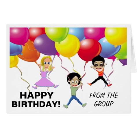 Happy Birthday From The Group Greeting Card | Zazzle