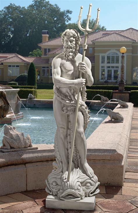 62" Poseidon Neptune Greek Roman God of the Sea Sculpture Statue ...