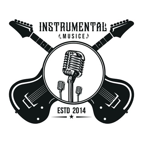 Instrumental music logo design 27019948 Vector Art at Vecteezy