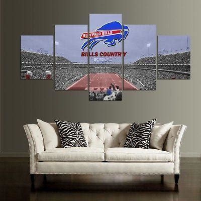 Buffalo Bills Country Stadium Sport – 5 Panel Canvas Art Wall Decor ...