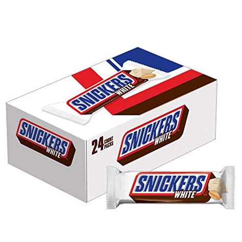 SNICKERS White Chocolate Singles Size Candy Bars 1.41-Ounce (Pack of 24) - Walmart.com - Walmart.com