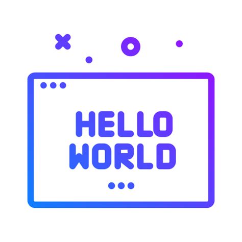 Hello world Generic Gradient icon