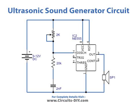 Ultrasonic Sound Generator using 555 Timer