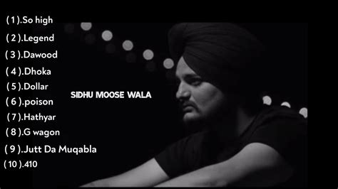 Sidhu moose Wala all Songs With Name Sidhu moose Wala Top Hits Punjabi ...