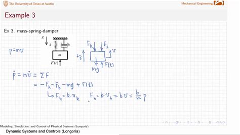 Simple mechanical system modeling examples - YouTube