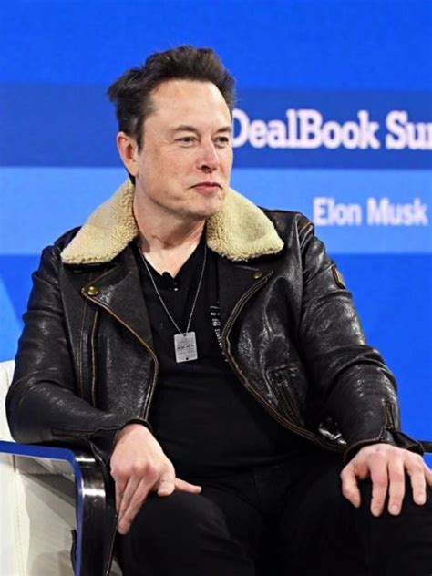 Elon Musk NY Time Conferenece 2023 Shearling Jacket