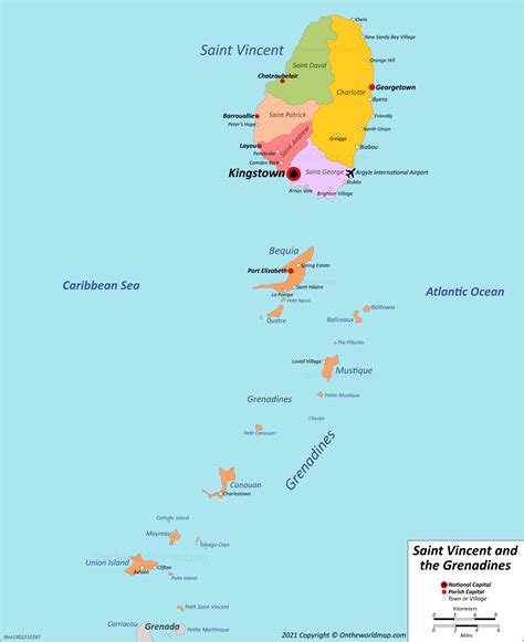 Saint Vincent and the Grenadines Map | Detailed Maps of Saint Vincent and the Grenadines