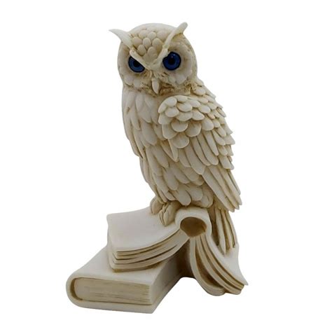 Owl of Athena Symbol of Wisdom Stash Box Bronze Resin Statue Sculpture ...