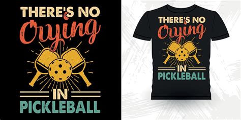 Funny Pickleball Player Sports Retro Vintage Pickleball T-shirt Design ...