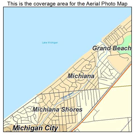 Aerial Photography Map of Michiana, MI Michigan