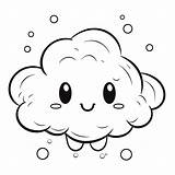 Cloud Coloring Page sketch template