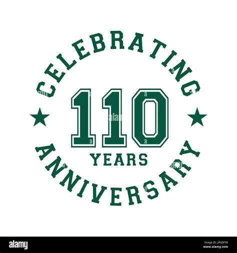 110 years anniversary celebration design template. 110th vector and illustration Stock Vector ...