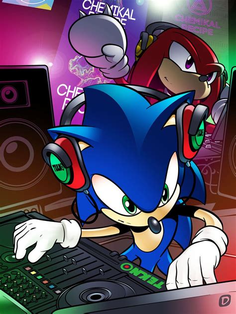 Dj Sonic By Handtoeye Deviantart Com On Deviantart Sonic Cute Cartoon Wallpapers Sonic Fan Art