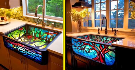 These Stained Glass Sinks Will Transform Your Kitchen into a Kaleidoscope of Colors – Inspiring ...