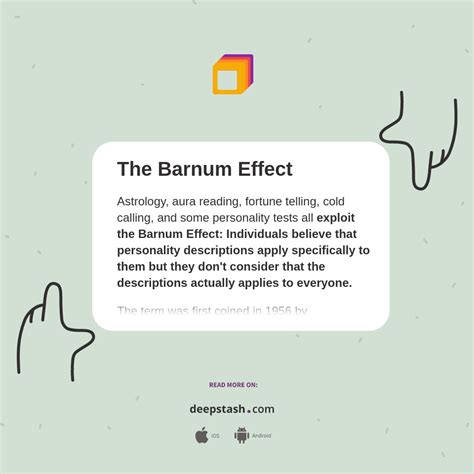 The Barnum Effect - Deepstash