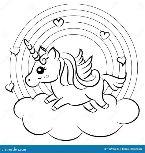 49+ Coloring Pages Unicorn Rainbow Pics - Coloring for kids