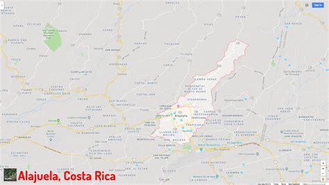 Alajuela Map - Costa Rica