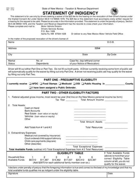 Form MVD-10813 - Fill Out, Sign Online and Download Printable PDF, New Mexico | Templateroller