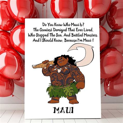 Maui Print Quote Maui Moana Movie Printable Disney Quote | Etsy