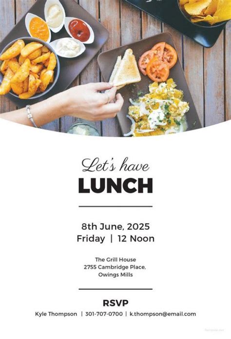 Farewell Lunch Card | Lunch invitation, Easy lunches, Invitation template