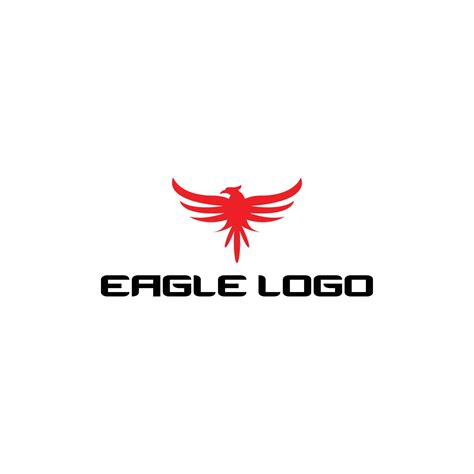 Red eagle with outstretched wings logo design concept 21994995 Vector ...