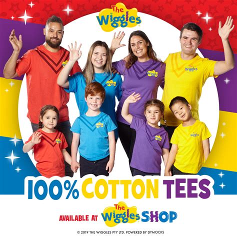 The Wiggles - The Wiggles 100% Cotton Tees! Red blue...