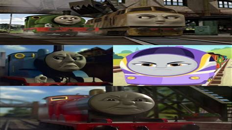 Thomas, James, and Kana are angry at Diesel 10 by zmcdonald09 on DeviantArt