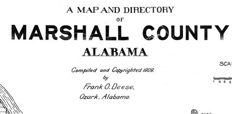 1909 Map of Marshall County Alabama - Etsy