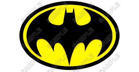 Batman Logo Yellow T Shirt Iron on Transfer Decal #12