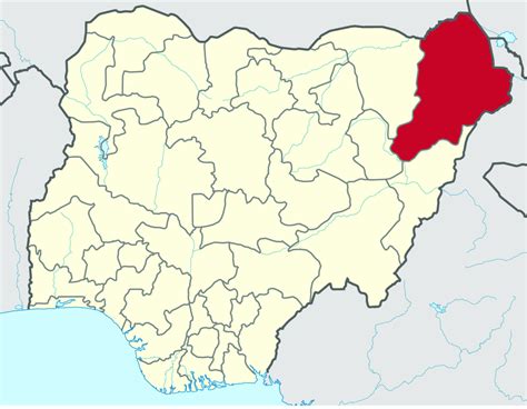 Map of Nigeria identifying Borno State | Download Scientific Diagram