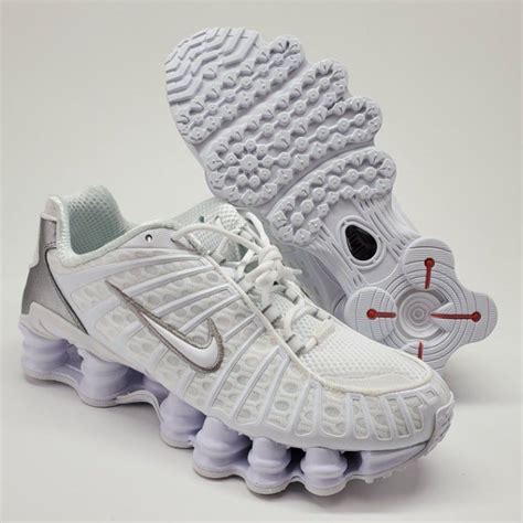 2019 Women's Nike Shox TL White Silver on Mercari | Nike shox for women ...