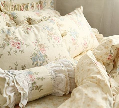 FADFAY Home Textile,Vintage Floral Print Bedding Set,Elegant French Country Style Bedding Set,4Pcs