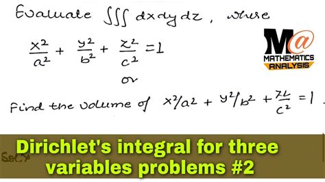 2. Dirichlet's integral for three variables examples - YouTube