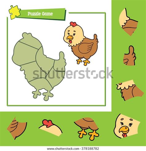 Cute Puzzle Game Vector Illustration Puzzle Stock Vector (Royalty Free ...