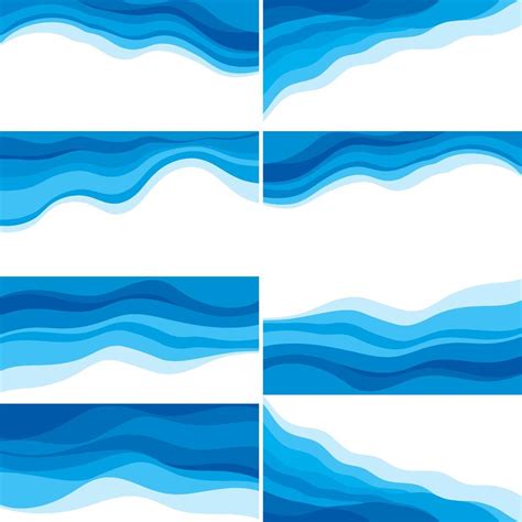 Abstract water wave design collection 1268896 Vector Art at Vecteezy