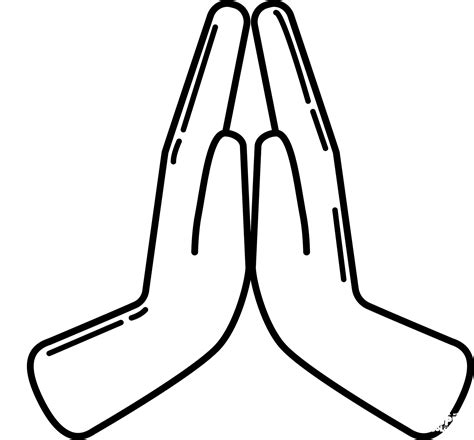 Praying Hands coloring page - ColouringPages