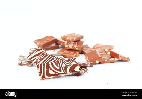 chocolate bars isolated on white background Stock Photo - Alamy