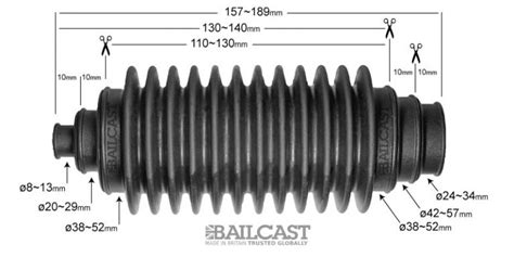 DURABOOT Small - Steering Rack Boot Kit - STRETCH CV Boots